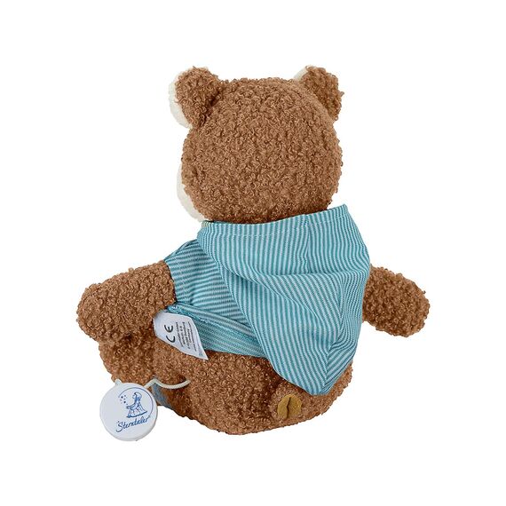 Sterntaler Spieluhr Stofftier Bär Ben aus Plüsch, Nicki und Jersey, austauschbares Spielwerk mit Schlummerlied „La Le Lu“, Greif- und Tastmöglichkeiten – 24 × 19 × 9 cm, Mehrfarbig