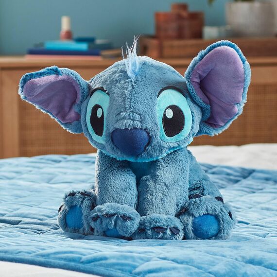 Disney Store Stitch Offizielles mittelgroßes Kuscheltier für Kinder, 38 cm, Kuscheltier mit Stickereien, Plüschoberfläche und beweglichen Schlappohren, geeignet ab 12 Monaten