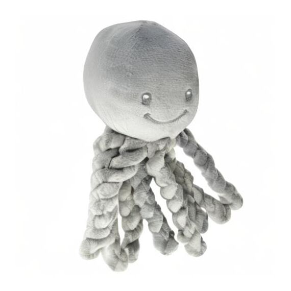 Nattou 877558 Kuscheltier Oktopus, Für Neugeborene und Frühchen, 23 cm, Lapidou, Grau