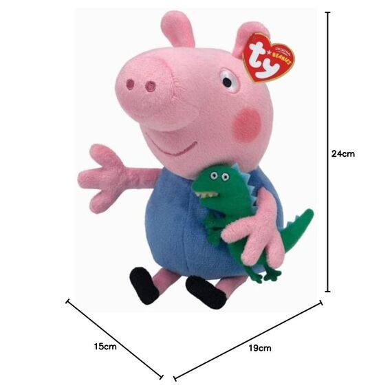 Ty Peppa Pig & George Pig 10 Zoll Multipack - Beanie Baby Weiche Plüschtiere - Sammlerstück Kuscheltiere