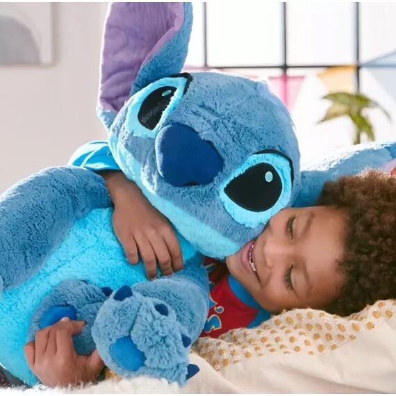 Disney Store Offizielles großes Kuscheltier Stitch, Lilo & Stitch, 55 cm, Kleiner Außerirdischer mit Stickereien und weicher Oberfläche