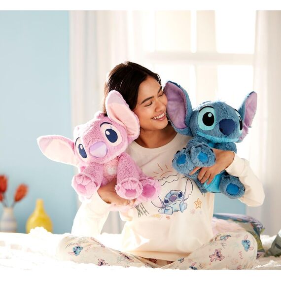 Disney Store Mittelgroßes weiches Stoffspielzeug Angel aus Lilo & Stitch, 38 cm / 14", knuddelige Figur aus weichem Stoff mit Stickereien, für alle Altersstufen geeignet