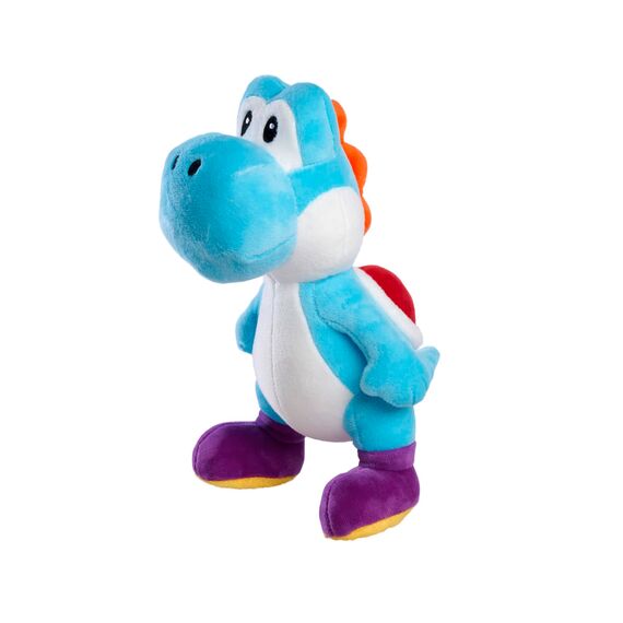 Simba Toys – Super Mario Yoshi Plüschfigur Blau ca 20 cm, weiche Kuschelfigur in fröhlicher Farbe, zum Spielen und Liebhaben, geeignet ab den ersten Lebensmonaten, tolles Geschenk für Kids und Fans