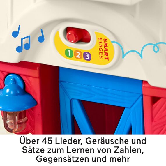 Fisher-Price HHX34 - Little People Bauernhof – deutsche Edition, interaktives Spielset mit Smart Stages, Spielzeug für Kinder von 1 bis 5 Jahren