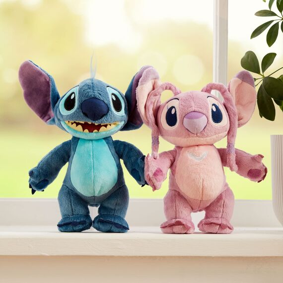 Disney Store Offizielle mittelgroßes Kuscheltier Angel, Lilo & Stitch, 28 cm, Kuscheltier für intergalaktisches Kuscheln aus superweichem Material mit Stickereien, geeignet ab 12 Monaten