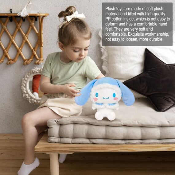 Tydeus Blau Stofftier Plüschtier für Kinder,Plush Kuscheltier,Blau Süße Plüschpuppen,Flauschiges Kinderspielzeug Geschenk für Jungen und Mädchen Geburtstage Weihnachts Neujahrsgeschenke