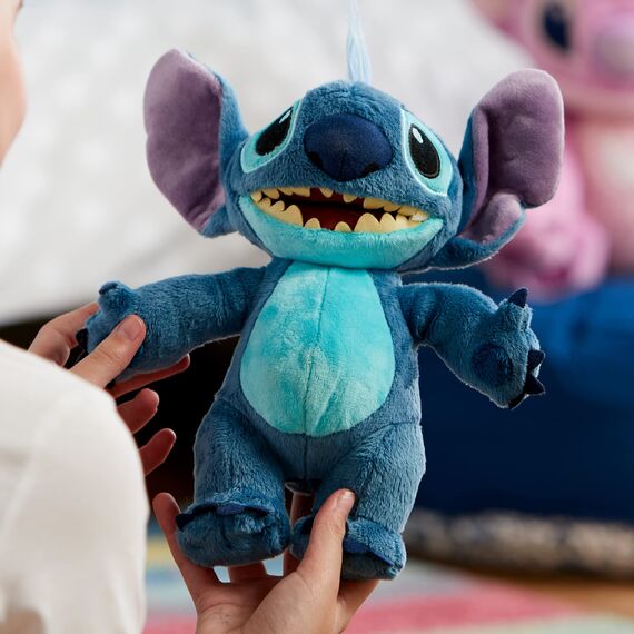 Disney Store Offizielles stehendes Kuscheltier Stitch, Lilo & Stitch, 22 cm, Kuscheltier für intergalaktisches Kuscheln mit Stickereien, aus extraweichem Stoff, geeignet ab 0 Jahren