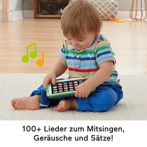 Fisher-Price Lernspaß, Lernspielzeug für Kleinkinder, Smart Stages Tablet Computer-Attrappe mit Musik und Leuchtfunktion für Kinder ab 1 Jahr, deutsche Version, HXB66