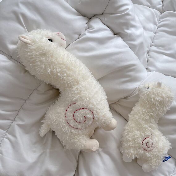 Celawork Alpaka Kuscheltier, Stand Alpaka Plüschtier, kuschel alpaka, Lama Stofftier Geschenk für Kinder Mädchen Jungen(25cm, Weiß) (Packung mit 2)