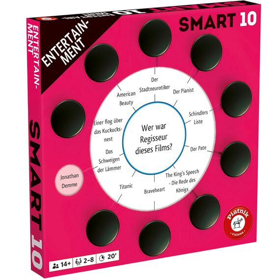 Piatnik 7244 Zusatzfragen 7244-Smart Entertaiment mit 1000 Antwortmöglichkeiten | Spielbar mit der Originalspiel Family Edition, Smart 10 Erweiterung Entertainment