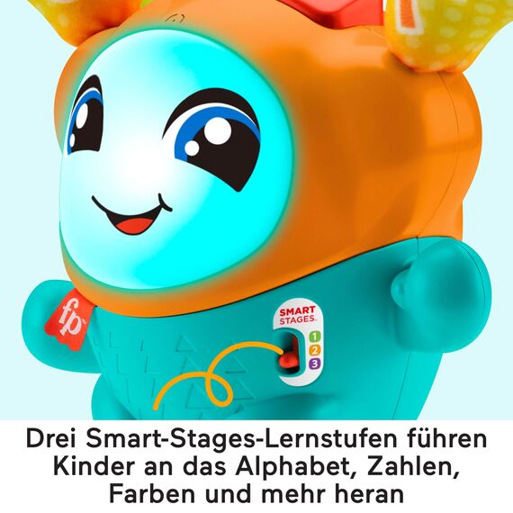 Fisher-Price DJ Tanzi BOUNCIN' Star (Deutsche Version) Elektronisches Lernspielzeug, Smart Stages-Lernstufen, 75+ Melodien und Sätze, für Babys und Kleinkinder ab 9 Monaten, HRC49