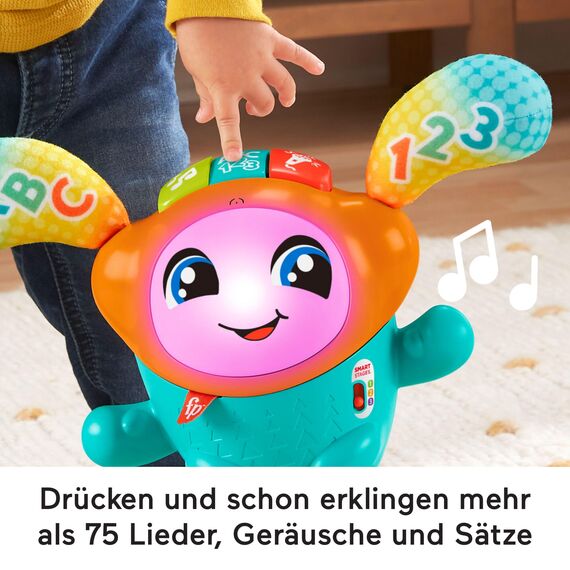 Fisher-Price DJ Tanzi BOUNCIN' Star (Deutsche Version) Elektronisches Lernspielzeug, Smart Stages-Lernstufen, 75+ Melodien und Sätze, für Babys und Kleinkinder ab 9 Monaten, HRC49