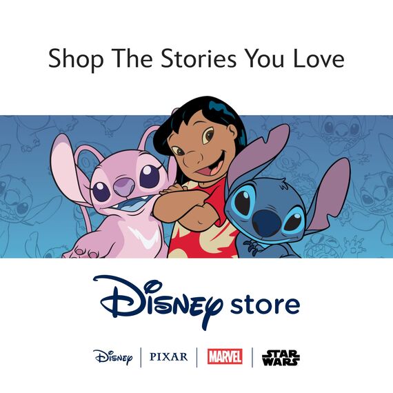 Disney Store Offizielle mittelgroßes Kuscheltier Angel, Lilo & Stitch, 28 cm, Kuscheltier für intergalaktisches Kuscheln aus superweichem Material mit Stickereien, geeignet ab 12 Monaten