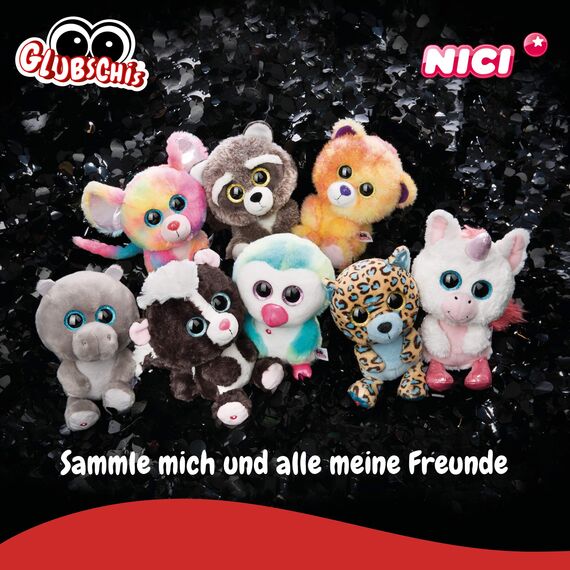 NICI Glubschis: Das Original – Glubschis Schlüsselanhänger Einhorn Milky-Fee 9 cm – Einhorn Kuscheltieranhänger mit Schlüsselring für Schlüsselband, Schlüsselbund & Schlüsselhalter, Unisex– 45551