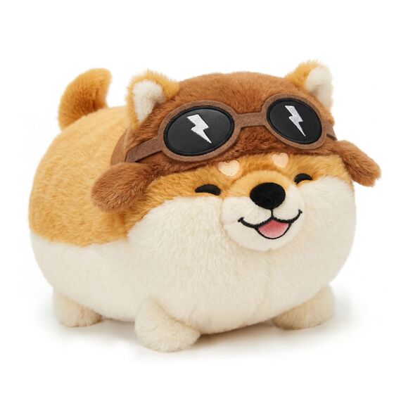 Mewaii 35 cm Pilot Shiba Inu, Weiches und Bezauberndes Plüschtier für Kinder, Charmantes Shiba Inu Plüschtier, das Perfekte Kuschelkissen und Geschenk