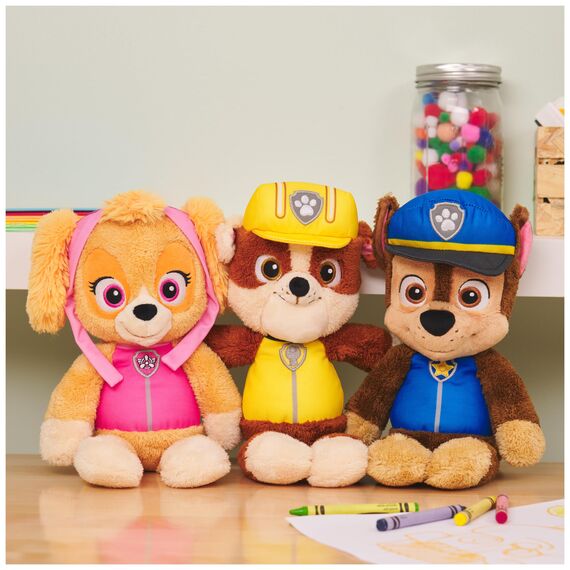 GUND PAW Patrol Schlenkerplüsch Rubble, 30 cm - hochwertiges Plüschtier aus weichem Velours-Frottee mit gestickten Augen, original im Look der TV-Serie, für Kinder ab 1 Jahr