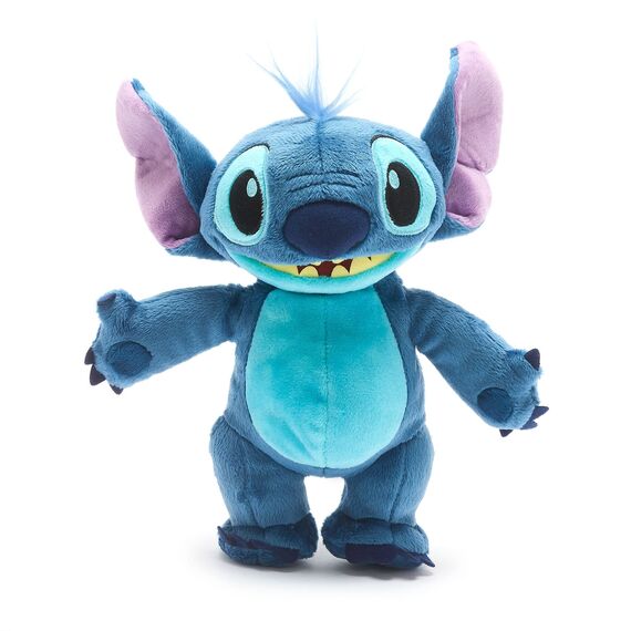 Disney Store Offizielles stehendes Kuscheltier Stitch, Lilo & Stitch, 22 cm, Kuscheltier für intergalaktisches Kuscheln mit Stickereien, aus extraweichem Stoff, geeignet ab 0 Jahren