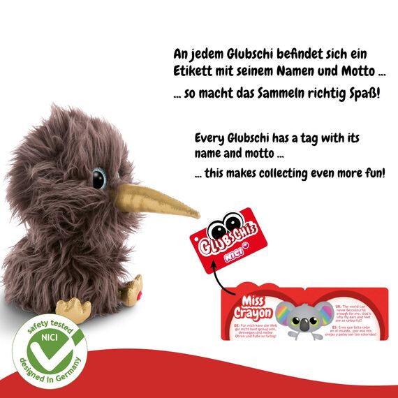 NICI 46622 Glubschis Kiwi Soda, ca. 15cm (Packung mit 2)