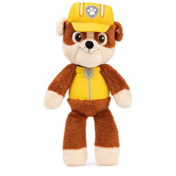 GUND PAW Patrol Schlenkerplüsch Rubble, 30 cm - hochwertiges Plüschtier aus weichem Velours-Frottee mit gestickten Augen, original im Look der TV-Serie, für Kinder ab 1 Jahr