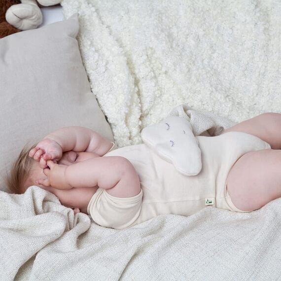 GRÜNSPECHT Traubenkern-Wolke - Wärmekissen für Babys & Kleinkinder, bei Blähungen & Bauchschmerzen, flauschig, weiß (147-K1)