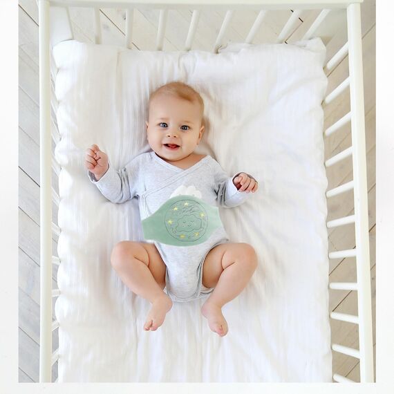 Babyjem Kirschkernkissen - Größenverstellbarer Wärmekissen für Babys - Dinkelkissen ideal geeignet bei Bauchschmerzen & Blähungen - Körnerkissen aus 100% Baumwolle Grün
