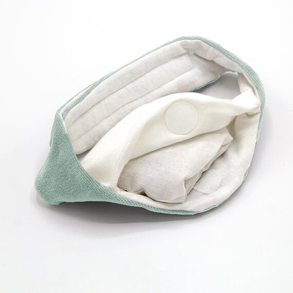 Babyjem Kirschkernkissen - Größenverstellbarer Wärmekissen für Babys - Dinkelkissen ideal geeignet bei Bauchschmerzen & Blähungen - Körnerkissen aus 100% Baumwolle Grün