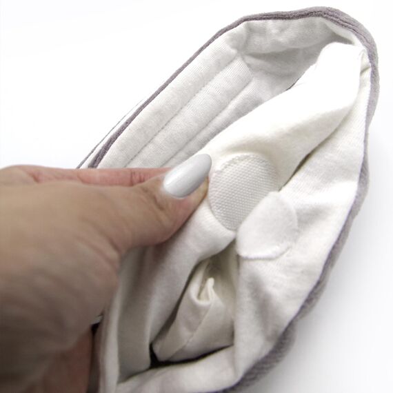 Babyjem Kirschkernkissen - Größenverstellbarer Wärmekissen für Babys - Dinkelkissen ideal geeignet bei Bauchschmerzen & Blähungen - Körnerkissen aus 100% Baumwolle Grau