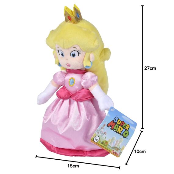Simba 109231530 Super Mario Peach, 27cm Plüschtier, Nintendo, Plüschfigur ab den ersten Lebensmonaten