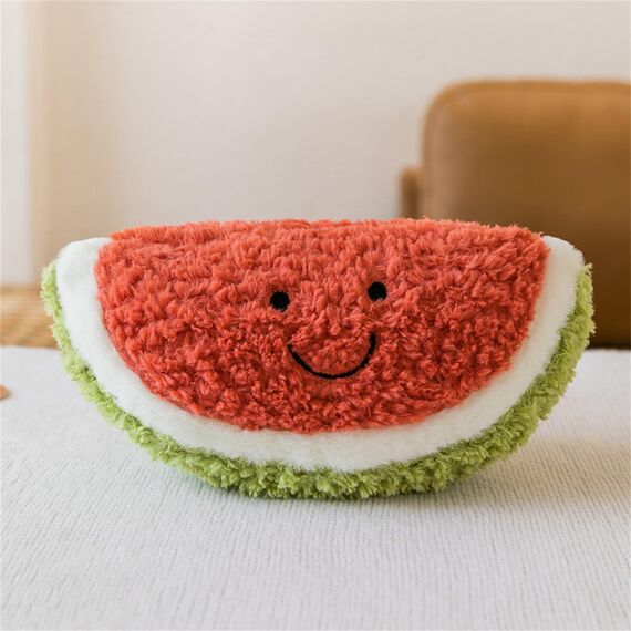 champracer Plüschtier Stofftier Obst Plüschtier Plüschkissen Spielzeug, Kissen Puppe Wurfkissen, Schmusetier Geschenk für Kinder Mädchen Jungen (25 cm,Erdbeere)