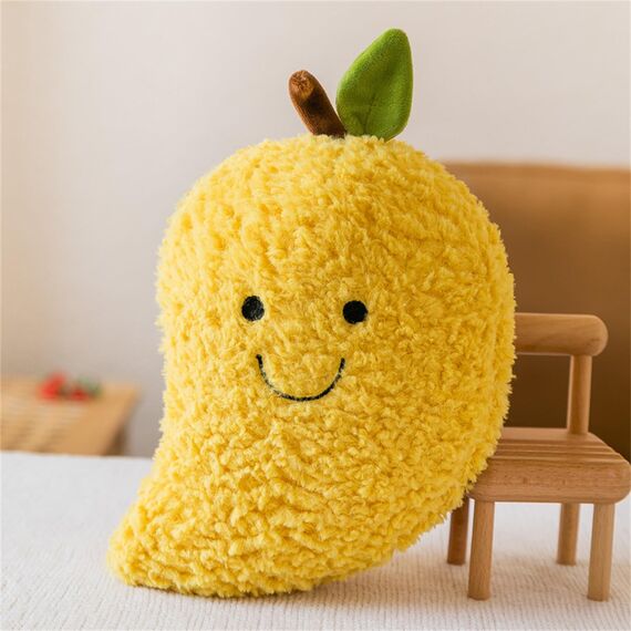 champracer Plüschtier Stofftier Obst Plüschtier Plüschkissen Spielzeug, Kissen Puppe Wurfkissen, Schmusetier Geschenk für Kinder Mädchen Jungen (25 cm,Kürbis)