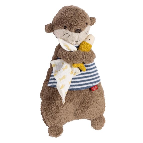 Fehn Wärmetier Otter – Wohltuendes Kuscheltier mit entnehmbarem Wärme- /Kältesäckchen – Körnerkissen für Babys und Kleinkinder ab der Geburt