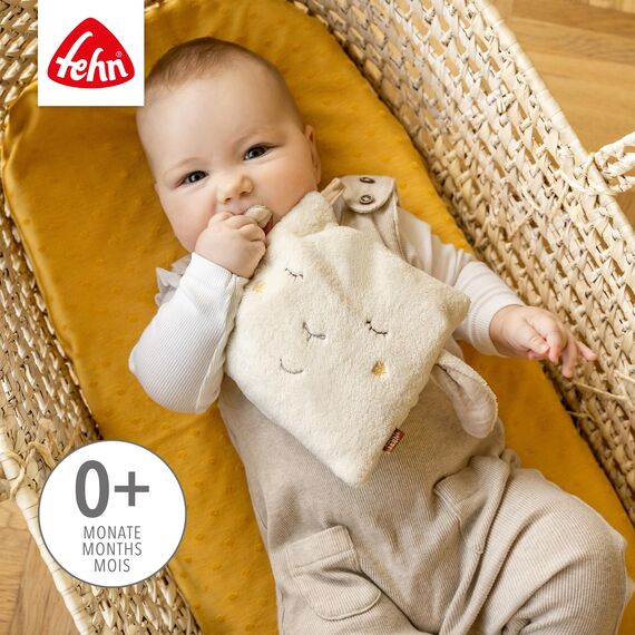 Fehn Kirschkernkissen Schaf - Kuschelkissen mit entnehmbarem Wärme-/ Kältesäckchen - für Babys und Kleinkinder ab 0+ Monaten