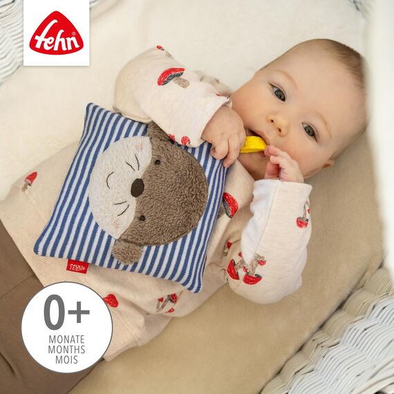 Fehn Kirschkernkissen Otter - Kuschelkissen mit entnehmbarem Wärme-/ Kältesäckchen - für Babys und Kleinkinder ab 0+ Monaten
