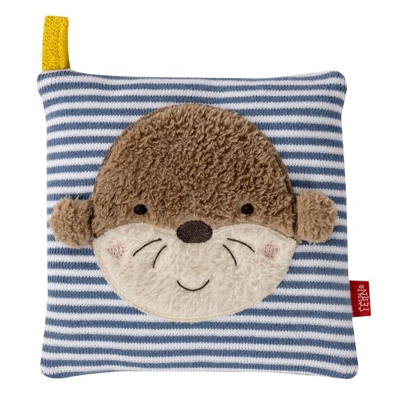 Fehn Kirschkernkissen Otter - Kuschelkissen mit entnehmbarem Wärme-/ Kältesäckchen - für Babys und Kleinkinder ab 0+ Monaten
