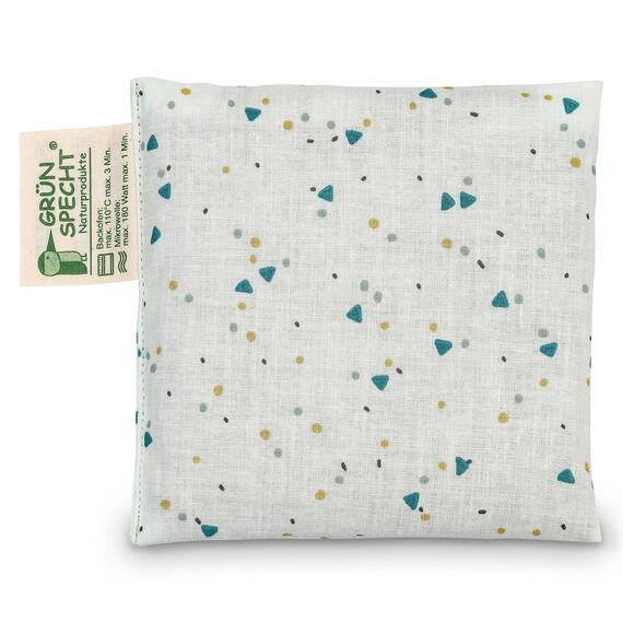 GRÜNSPECHT Traubenkern-Kissen 12x12cm, Wärmekissen für Babys & Kleinkinder, bei Blähungen & Bauchschmerzen (Packung mit 2)