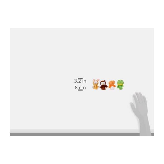 goki 50962 - Fingerpuppen-Set Waldtiere 8er Set aus Stoff