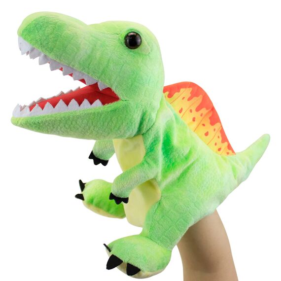 JUSTQUNSEEN Dinosaurier Handpuppen Dinosaurier Spielzeug, Dinosaurier Puppen für Kinder, Dinosaurier Kuscheltiere, Fingerpuppen, Geschenke, Dinosaurier Spielzeug ab 3 4 5 6