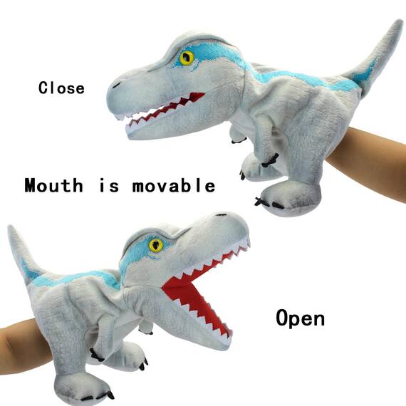 JUSTQUNSEEN Dinosaurier Handpuppen Dinosaurier Spielzeug, Dinosaurier Puppen für Kinder, Dinosaurier Kuscheltiere, Fingerpuppen, Geschenke, Dinosaurier Spielzeug ab 3 4 5 6