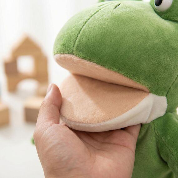 LOMTRATS Tierhandpuppen für Kinder, Kleinkind enthält Wolf, Tiger, Löwe, AFFE und bewegliche offene Münder, perfekt zum Geschichtenerzählen, Unterrichten, im Vorschulalter und als Geburtstagsgeschenk