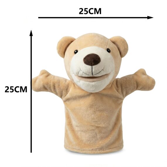 LOMTRATS Handpuppen für Kinder, Kleinkind enthält Wolf, Tiger, Löwe, AFFE und bewegliche offene Münder, perfekt zum Geschichtenerzählen, Unterrichten, im Vorschulalter und als Geburtstagsgeschenk