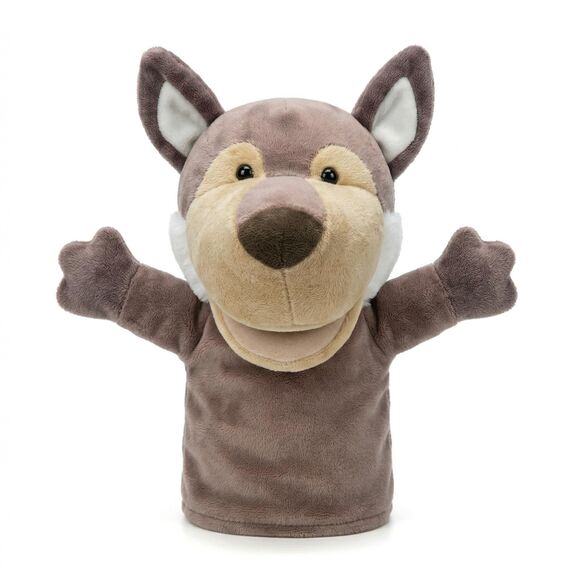 LOMTRATS Tierhandpuppen für Kinder, Kleinkind enthält Wolf, Tiger, Löwe, AFFE und bewegliche offene Münder, perfekt zum Geschichtenerzählen, Unterrichten, im Vorschulalter und als Geburtstagsgeschenk