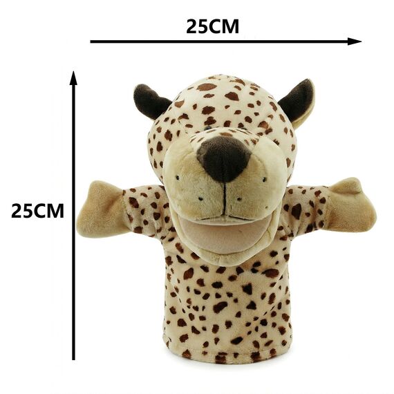 LOMTRATS Tierhandpuppen für Kinder, Kleinkind enthält Wolf, Tiger, Löwe, AFFE und bewegliche offene Münder, perfekt zum Geschichtenerzählen, Unterrichten, im Vorschulalter und als Geburtstagsgeschenk