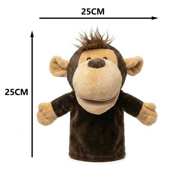 LOMTRATS Tierhandpuppen für Kinder, Kleinkind enthält Wolf, Tiger, Löwe, AFFE und bewegliche offene Münder, perfekt zum Geschichtenerzählen, Unterrichten, im Vorschulalter und als Geburtstagsgeschenk