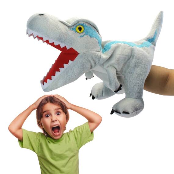 JUSTQUNSEEN Dinosaurier Handpuppen Dinosaurier Spielzeug, Dinosaurier Puppen für Kinder, Dinosaurier Kuscheltiere, Fingerpuppen, Geschenke, Dinosaurier Spielzeug ab 3 4 5 6