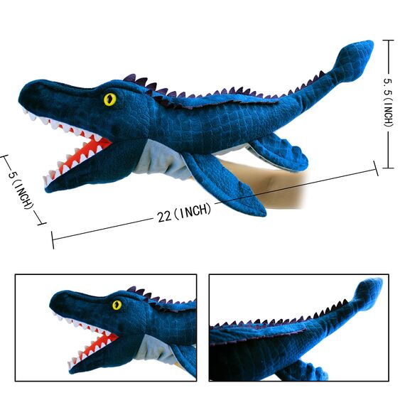 JUSTQUNSEEN Dinosaurier Handpuppen Dinosaurier Spielzeug, 50CM Dinosaurier Puppen für Kinder, Dinosaurier Kuscheltiere, Fingerpuppen, Geschenke, Dinosaurier Spielzeug ab 3 4 5 6