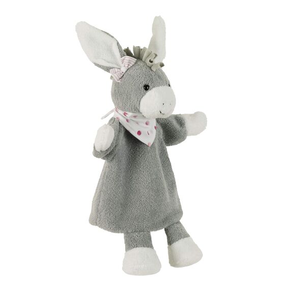 Sterntaler 3602038 Handpuppe Esel Emmi Girl, Ideal für Puppentheater und Rollenspiele, 34 x 25 x 9 cm, Grau