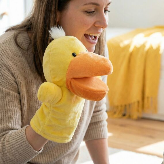 LOMTRATS Tierhandpuppen für Kinder, Kleinkind enthält Wolf, Tiger, Löwe, AFFE und bewegliche offene Münder, perfekt zum Geschichtenerzählen, Unterrichten, im Vorschulalter und als Geburtstagsgeschenk