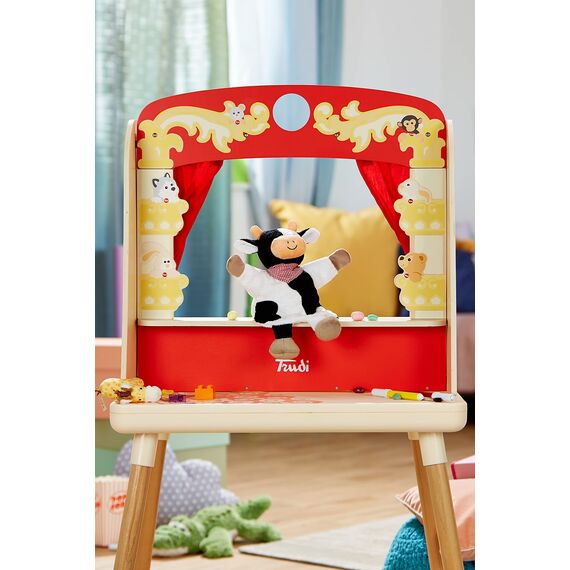 Sterntaler 3601842 Handpuppe Kuh, 30 x 27 x 9 cm, Schwarz-weiß
