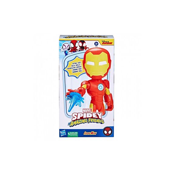 Marvel Spidey und Seine Super-Freunde – 22,5 cm Iron Man Action-Figur mit beweglichem Kopf & Armen, Repulsorstrahl-Zubehör – Vorschulspielzeug für Kinder ab 3 Jahren – Bekannt aus Disney+