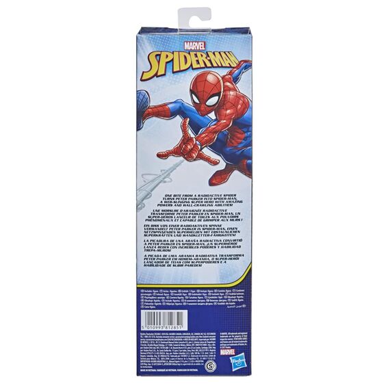 Marvel Titan Hero Serie Spider-Man Action-Figur, 30 cm große Superhelden, mit beweglichen Gliedmaßen, kompaktibel mit Anderen Spider-Man Spielzeugen, für Kinder ab 5 Jahren